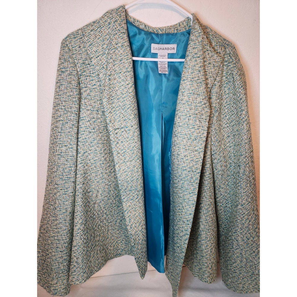 Sag Harbor Women's One Button Tweed Jacket